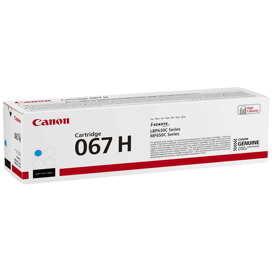 Canon 067 H High Yield Toner Cartridge, Cyan