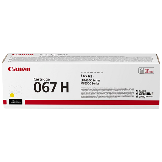 Canon 067 H High Yield Toner Cartridge, Yellow