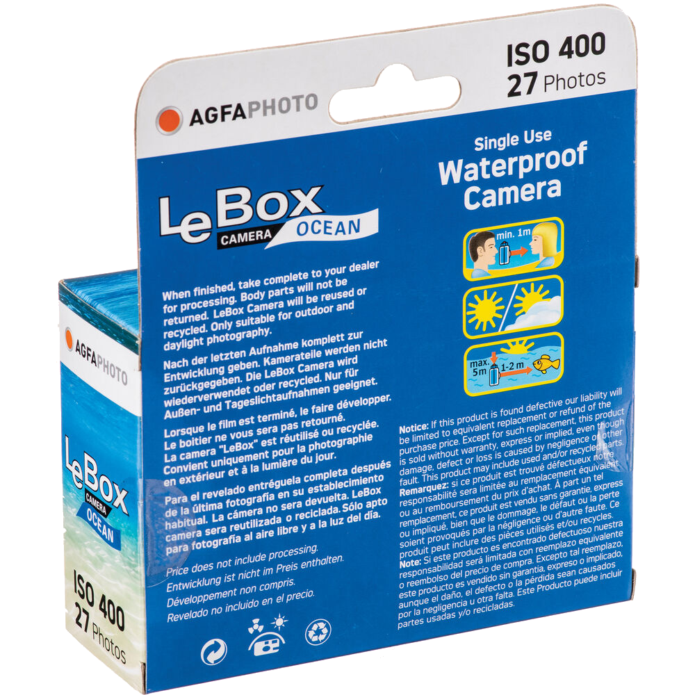 AgfaPhoto LeBox Ocean - Waterproof Camera - 27 Exposures