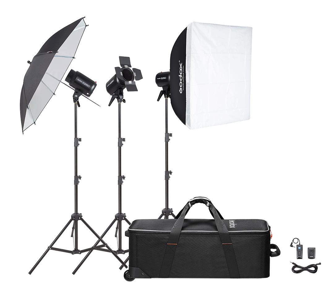 GODOX E250-D Trio of E250 Studio Flashes Kit