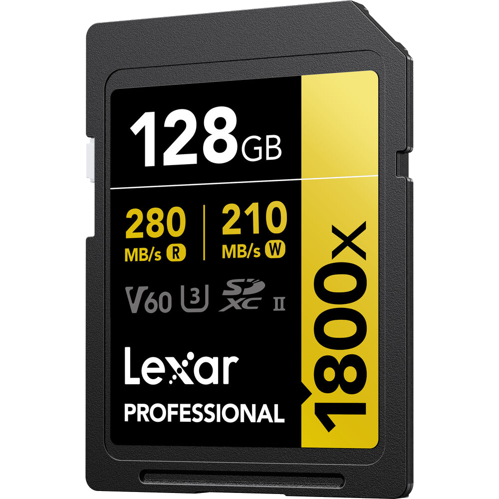 Lexar 128GB Professional 1800x UHS-II SDXC Memory Card