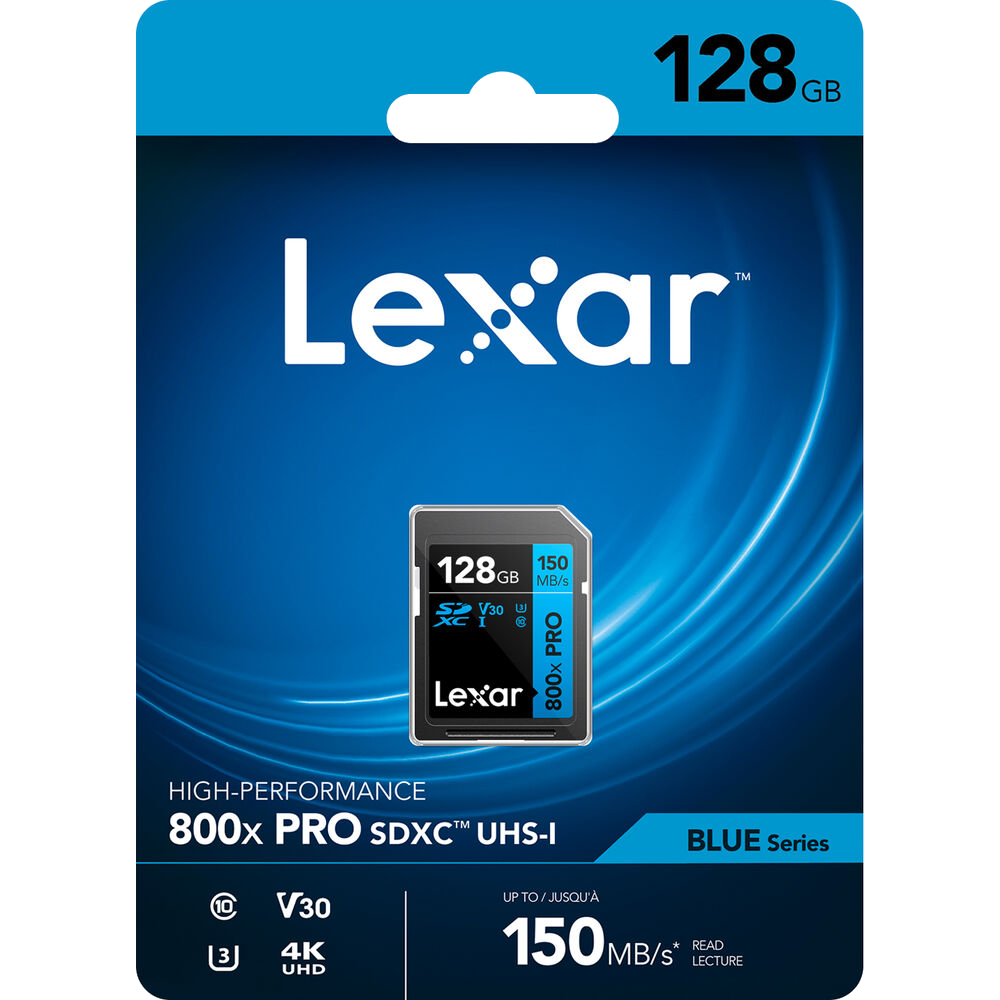 Lexar 128GB High-Performance 800x PRO UHS-I SDXC Memory Card