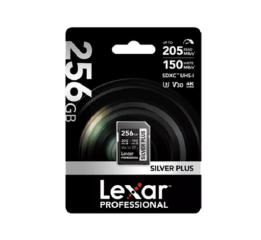 Lexar 256GB Professional SILVER PLUS UHS-I SDXC Memory Card