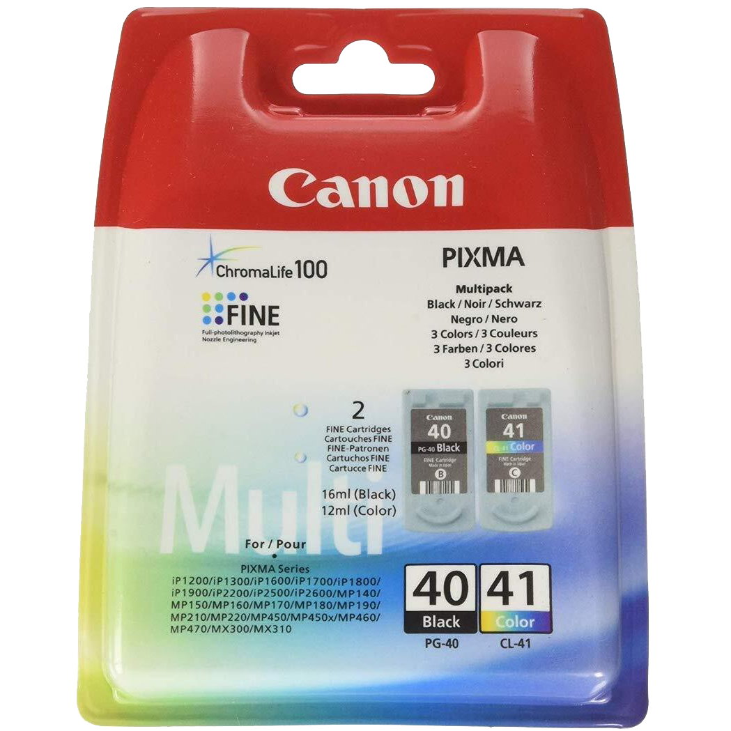 Canon PG-40 Black + CL-41 Colour Ink Cartridges – Multipack