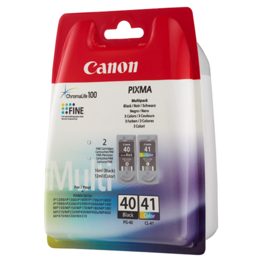 Canon PG-40 Black + CL-41 Colour Ink Cartridges – Multipack