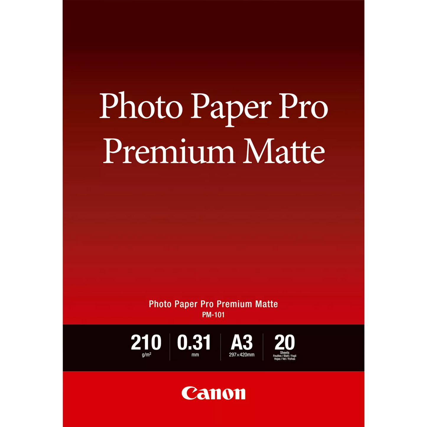 Canon PM-101 Premium Matte Photo Paper A3 - 20 Sheets