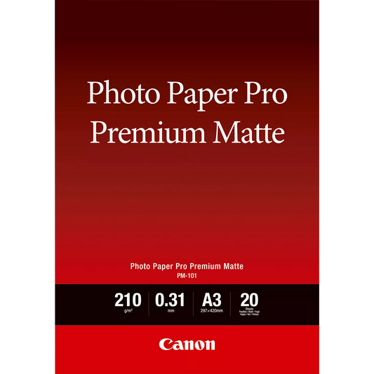 Canon PM-101 Premium Matte Photo Paper A3 - 20 Sheets