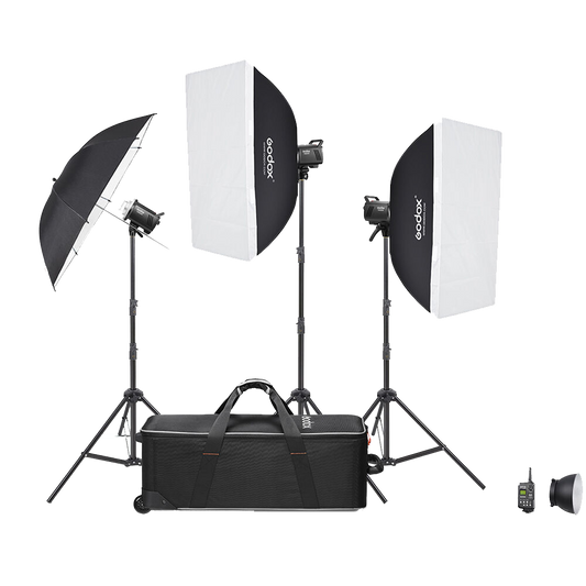 Godox MS300-D Studio Flash Monolight (3-Light Kit)
