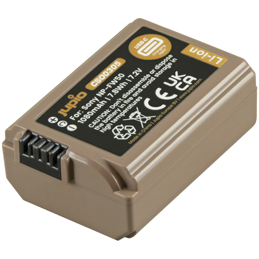 Jupio NP-FW50 Ultra C Battery with USB-C Charging Port