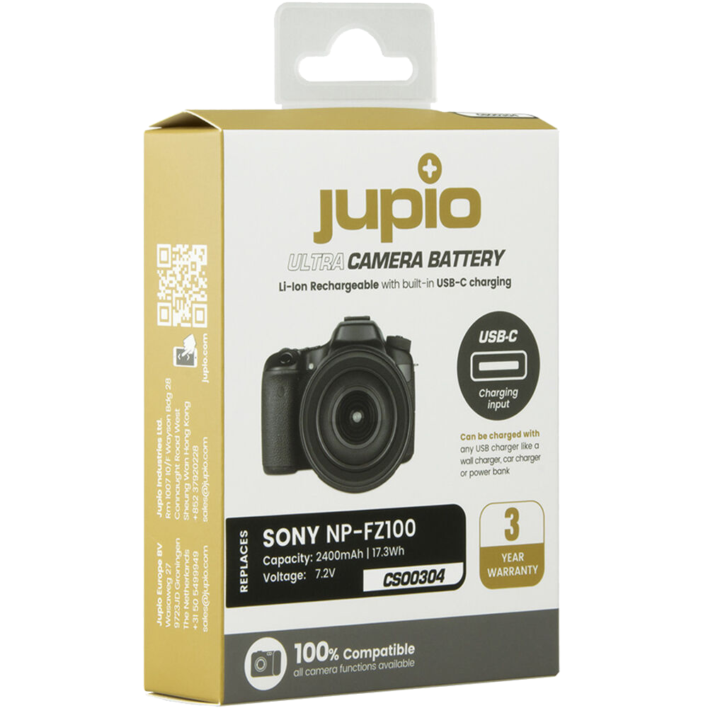 Jupio NP-FZ100 Ultra C Battery with USB-C Charging Port