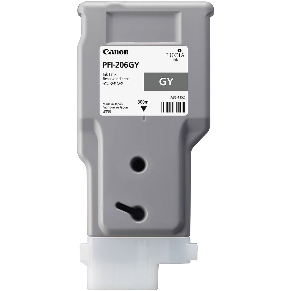 Canon PFI-206 Gray Ink Cartridge (300 ml)
