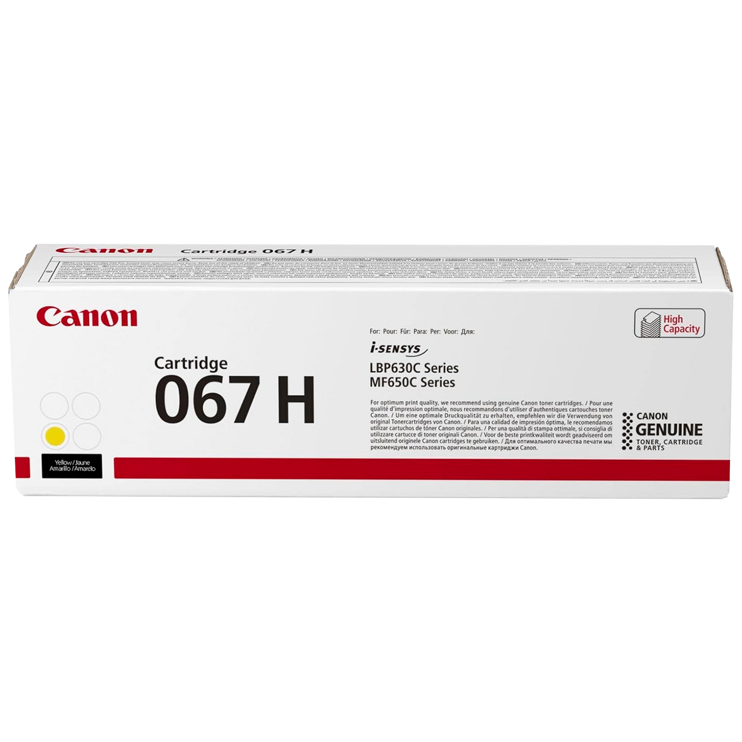 Canon 067 H High Yield Toner Cartridge, Yellow