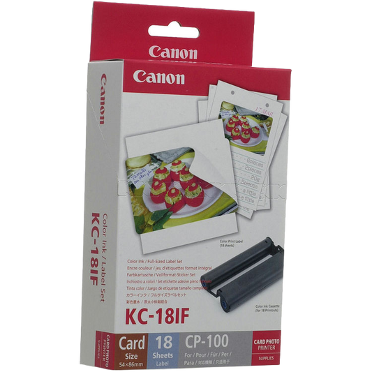 Canon KC-18IF Color Ink & Label Set (18 Sheets)