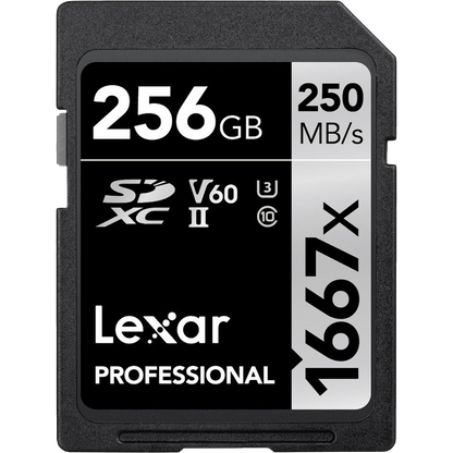 Lexar 256GB Professional 1667x UHS-II SDXC Memory Card