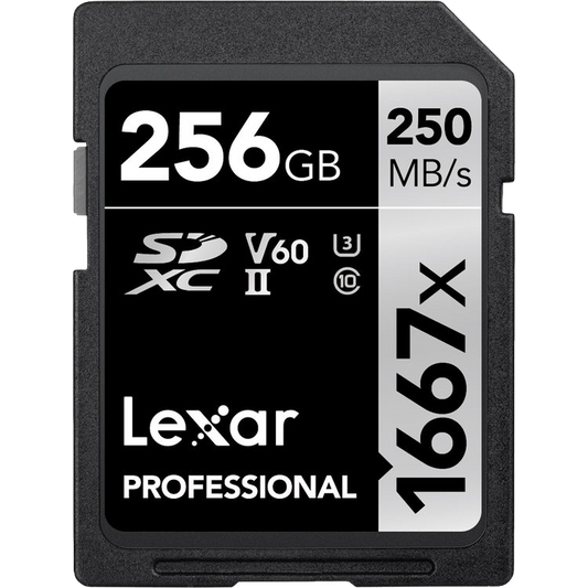 Lexar 256GB Professional 1667x UHS-II SDXC Memory Card