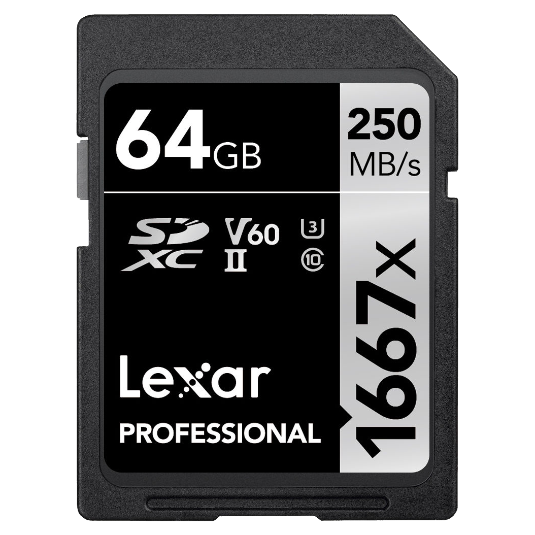 Lexar 64GB Professional 1667x UHS-II SDXC Memory Card