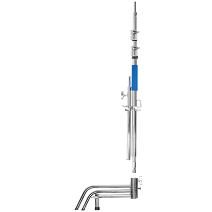 Savage C-Stand with Grip Arm and Turtle Base Kit (Stainless Steel 9.5')