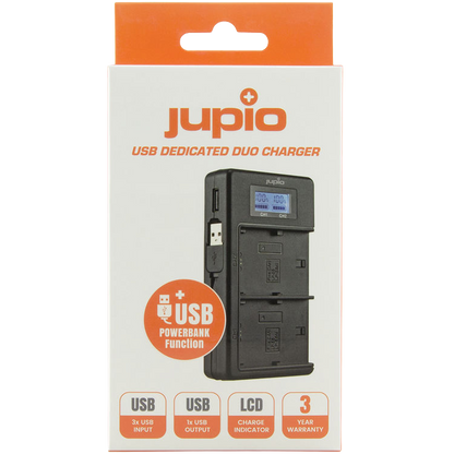 Jupio USB Dedicated Duo Charger for Sony NP-FZ100 Batteries