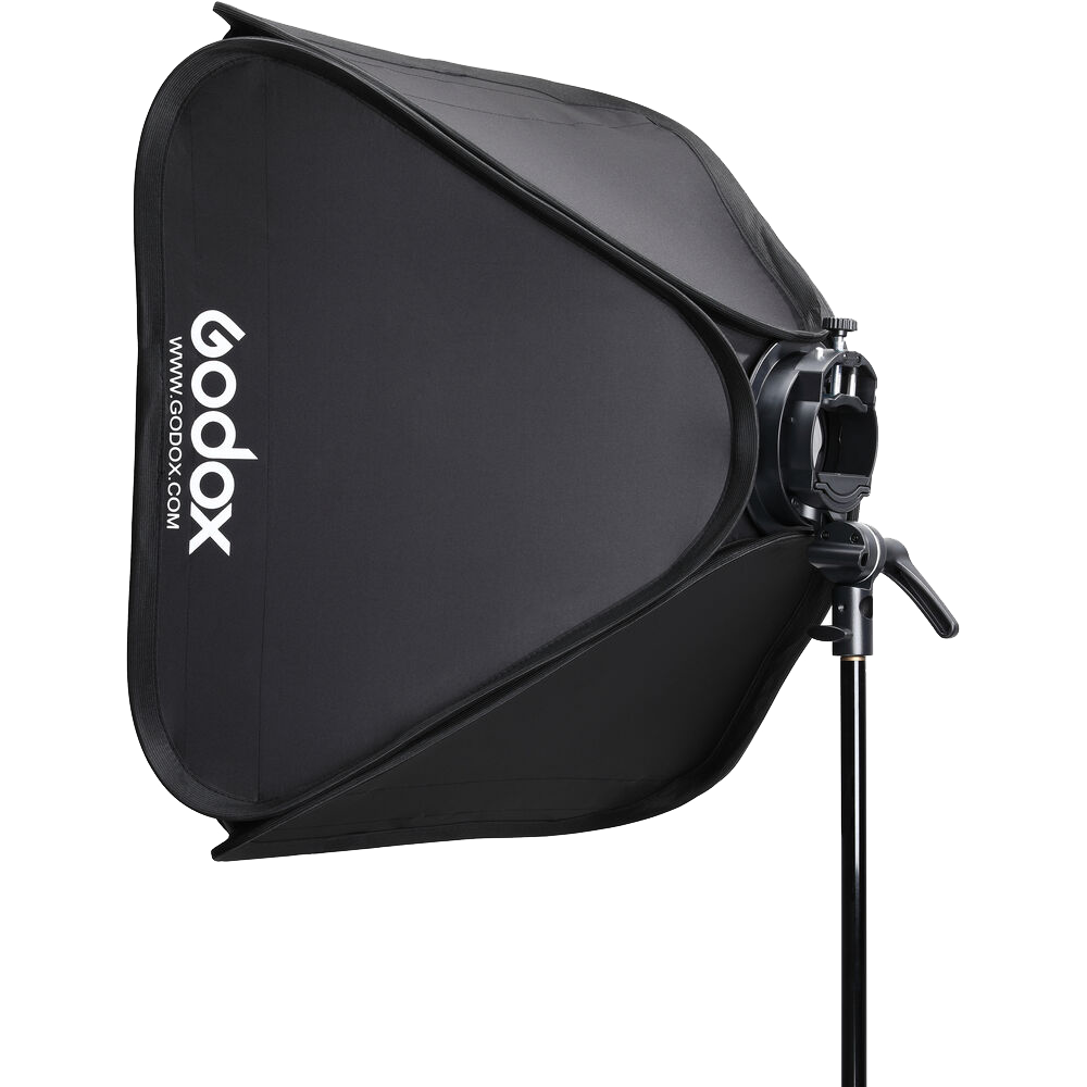 Godox S2 Speedlite Bracket with Softbox, Grid & Carrying Bag Kit (60cmx60cm)