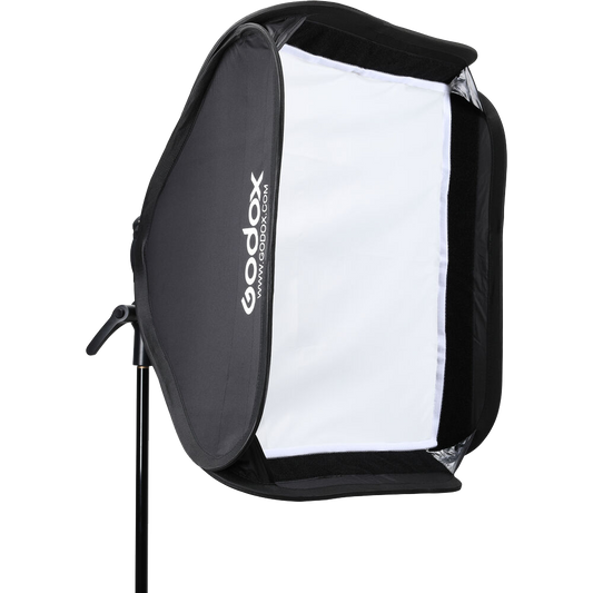 Godox S2 Speedlite Bracket with Softbox, Grid & Carrying Bag Kit (60cmx60cm)