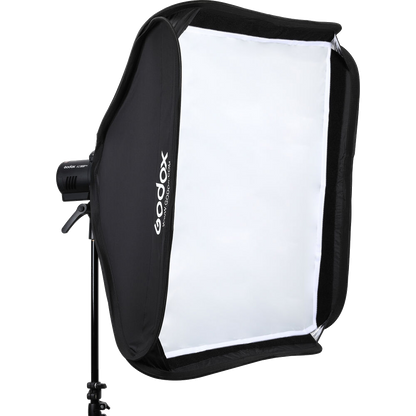 Godox S2 Speedlite Bracket with Softbox, Grid & Carrying Bag Kit