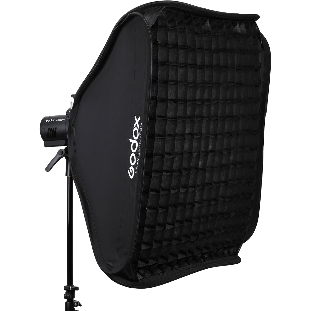 Godox S2 Speedlite Bracket with Softbox, Grid & Carrying Bag Kit