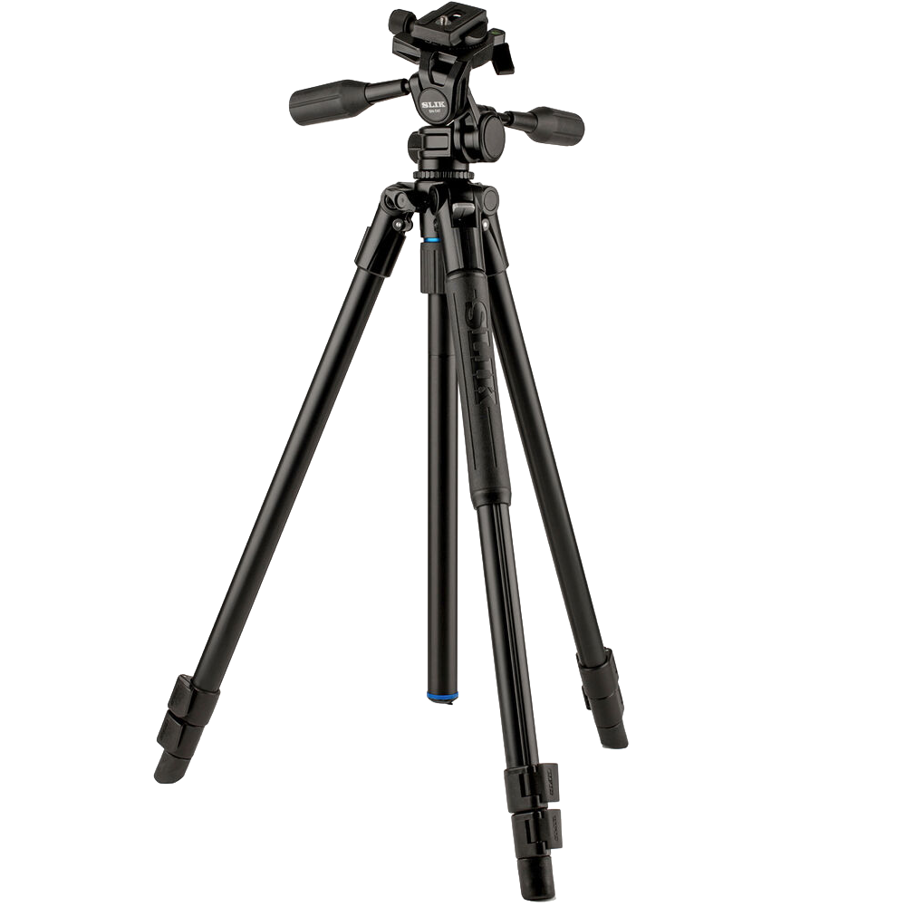 SLIK Pro AL-323-3W Aluminum 3-Section Tripod with Arca-Type 3-Way Pan-Tilt Head
