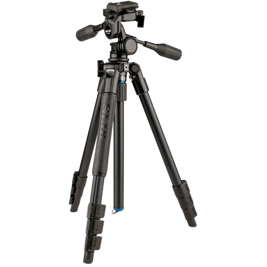 SLIK Pro AL-324-3W Aluminum 4-Section Tripod with Arca-Type 3-Way Pan-Tilt Head