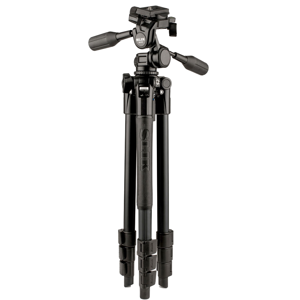 SLIK Pro AL-324-3W Aluminum 4-Section Tripod with Arca-Type 3-Way Pan-Tilt Head