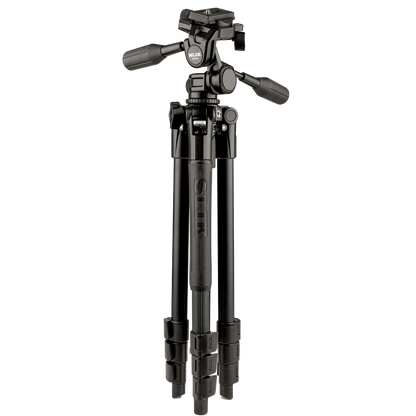 SLIK Pro AL-324-3W Aluminum 4-Section Tripod with Arca-Type 3-Way Pan-Tilt Head