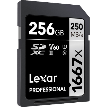 Lexar 256GB Professional 1667x UHS-II SDXC Memory Card
