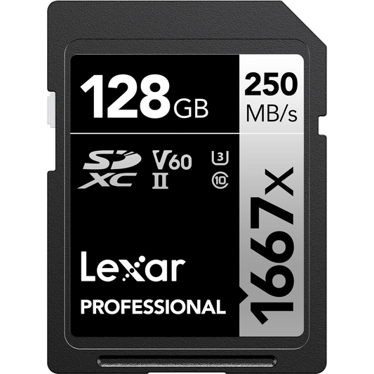 Lexar 128GB Professional 1667x UHS-II SDXC Memory Card