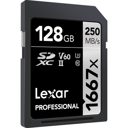 Lexar 128GB Professional 1667x UHS-II SDXC Memory Card