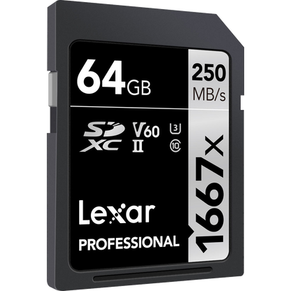 Lexar 64GB Professional 1667x UHS-II SDXC Memory Card