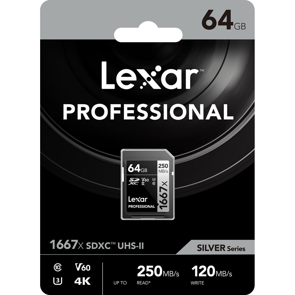 Lexar 64GB Professional 1667x UHS-II SDXC Memory Card