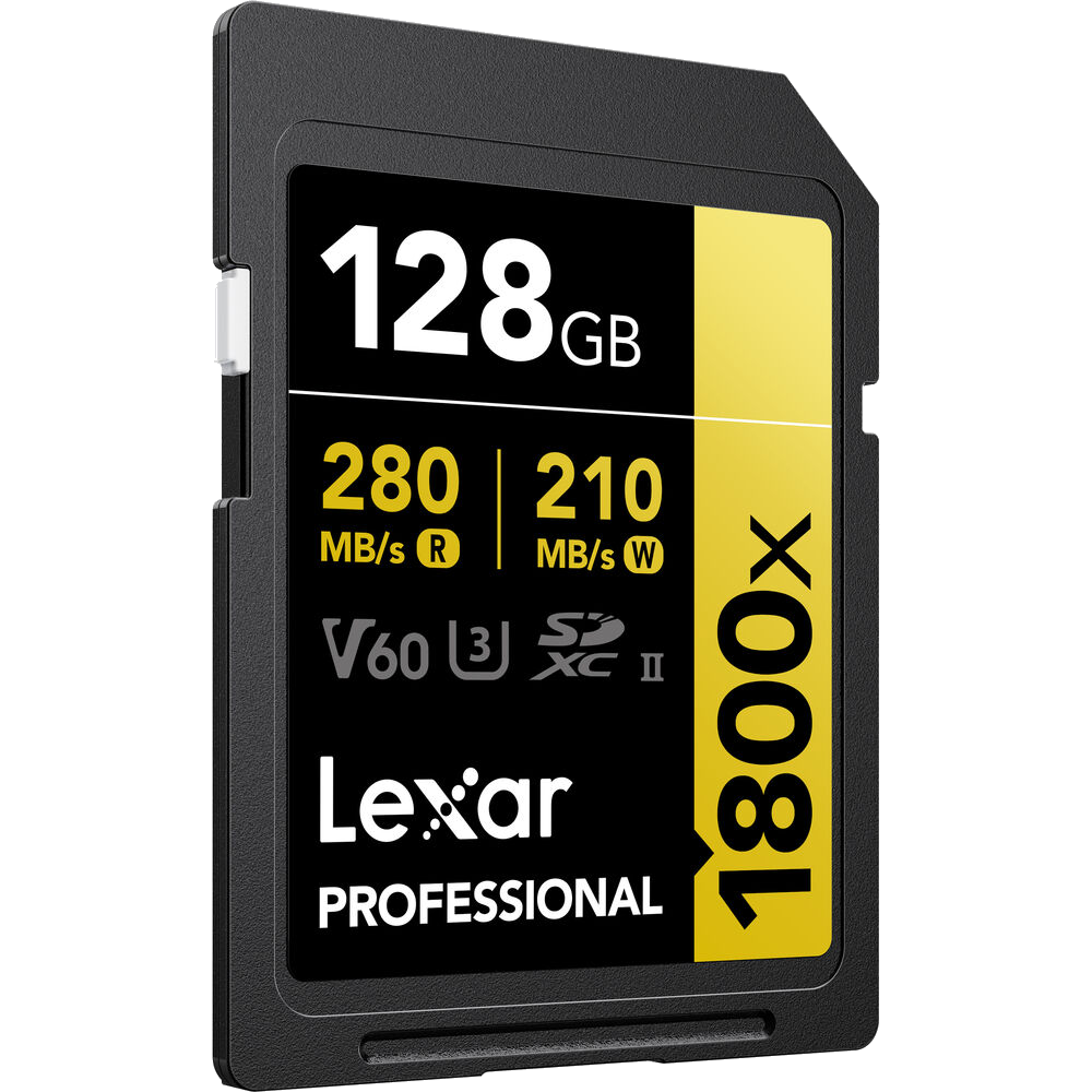 Lexar 128GB Professional 1800x UHS-II SDXC Memory Card