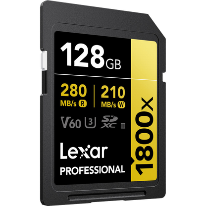 Lexar 128GB Professional 1800x UHS-II SDXC Memory Card