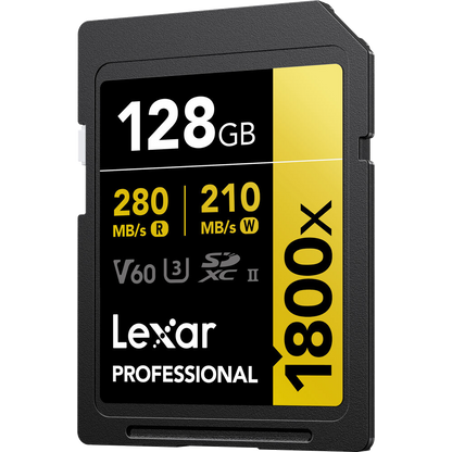 Lexar 128GB Professional 1800x UHS-II SDXC Memory Card