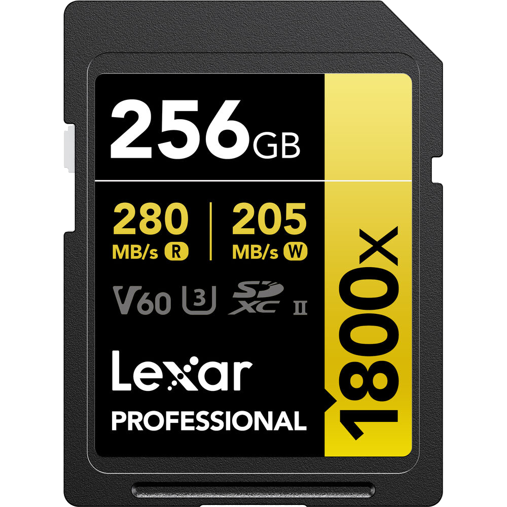 Lexar 256GB Professional 1800x UHS-II SDXC Memory Card