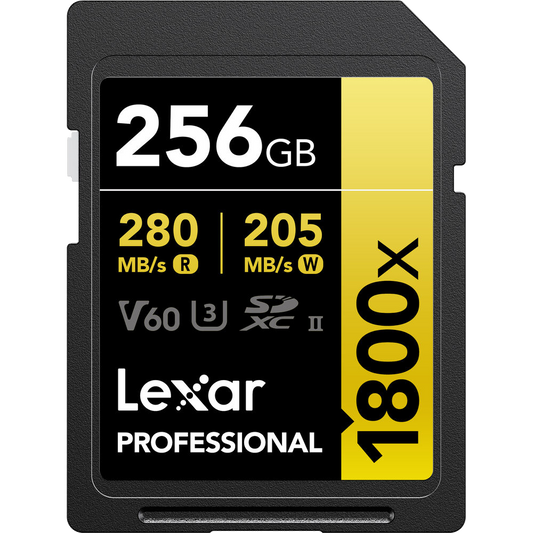 Lexar 256GB Professional 1800x UHS-II SDXC Memory Card