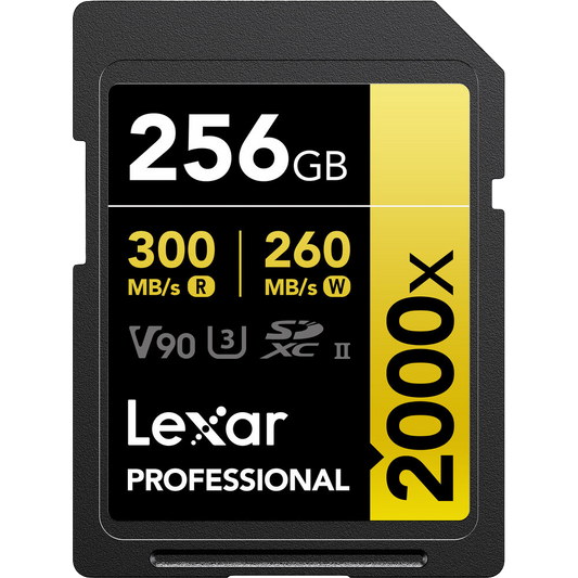 Lexar 256GB Professional 2000x UHS-II SDXC Memory Card