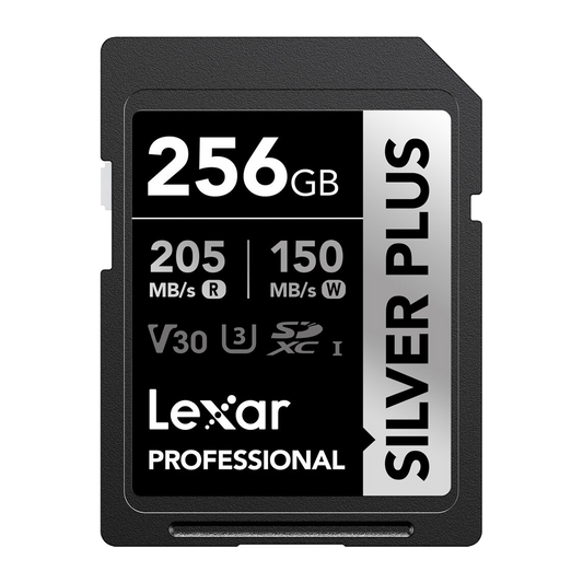Lexar 256GB Professional SILVER PLUS UHS-I SDXC Memory Card