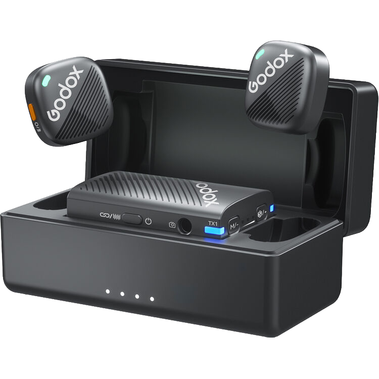 Godox Cube-C 2-Person Wireless Microphone System for Cameras and Mobile Devices (2.4 GHz, Black)