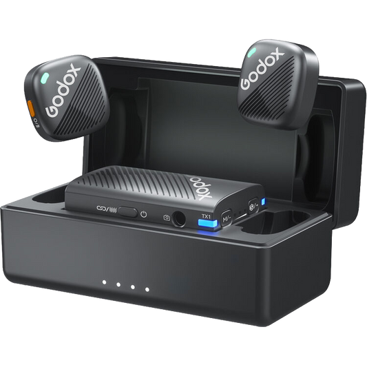 Godox Cube-C 2-Person Wireless Microphone System for Cameras and Mobile Devices (2.4 GHz, Black)