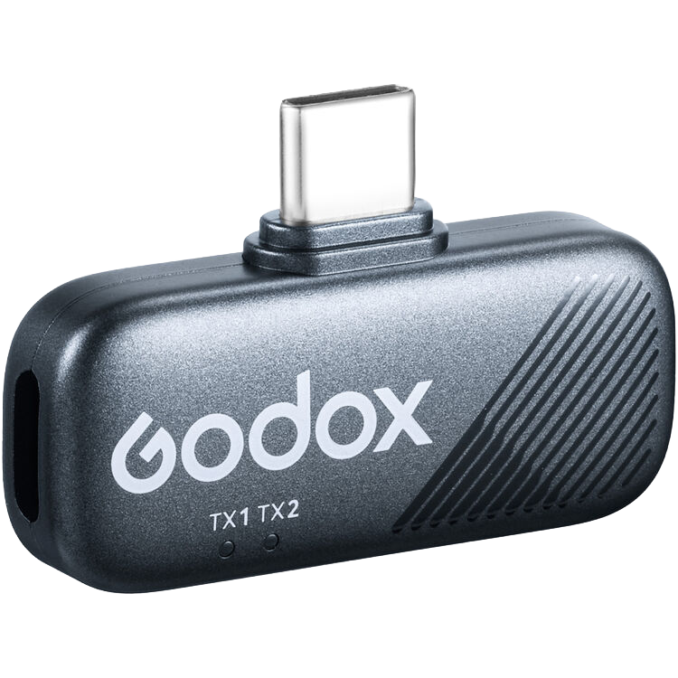 Godox Cube-C 2-Person Wireless Microphone System for Cameras and Mobile Devices (2.4 GHz, Black)