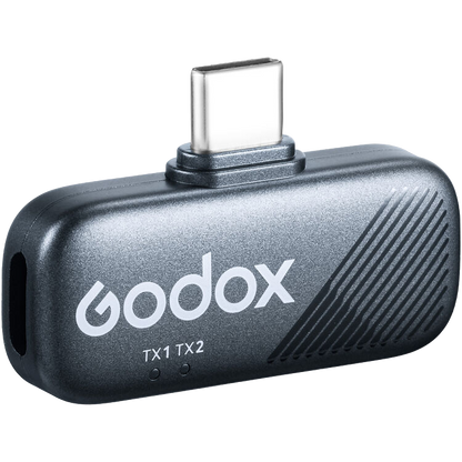 Godox Cube-C 2-Person Wireless Microphone System for Cameras and Mobile Devices (2.4 GHz, Black)