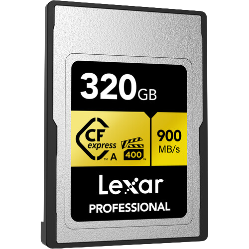Lexar 320GB Professional CFexpress Type A Card GOLD Series