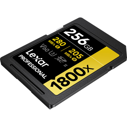 Lexar 256GB Professional 1800x UHS-II SDXC Memory Card