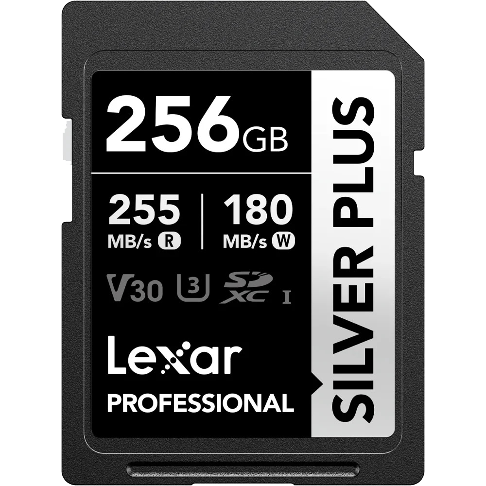 Lexar 256GB Professional SILVER PLUS UHS-I SDXC Memory Card V30