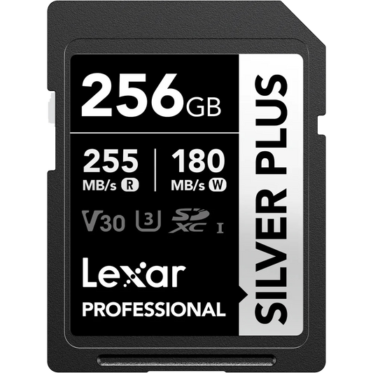 Lexar 256GB Professional SILVER PLUS UHS-I SDXC Memory Card V30